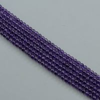 Бусины Аметист круглые 6 мм нитка 40 см 62 шт. арт. Б-Н/71