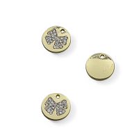 Подвеска Бантик стразы 10*10 мм уп.10 шт. арт. Р-1101