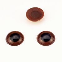 Глазки для игрушек круглые 18 мм Упак 10 шт Коричневый ФДИ-ГК-13844/18