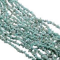 Бусины сколы Амазонит нитка 75 см арт. Б-Н/117