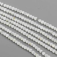 Бусины перламутр Сердце 9*9 мм нитка 50 шт. арт Б-Н/33