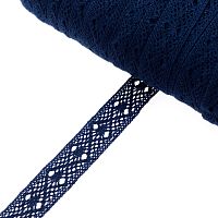 Кружево хлопок 1.8 см ( 10 м) Темно-синий КХ-18021/1.8