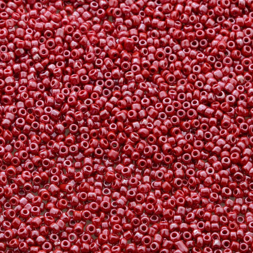 Бисер Китай № 8 450 грамм Красный перламутр ББ-1805