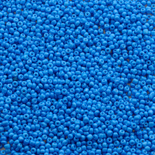 Бисер Китай № 8 450 грамм Ярко-голубой матовый ББ-1828