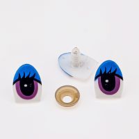 Глазки винтовые для игрушек 20*15 мм Упак 10 шт ФДИ-ГВ-13814/20*15