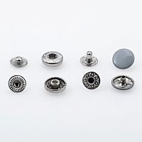 Кнопки установочные металл 12.5 мм Упак 100 шт Серый М-КХУМ-12078/12.5