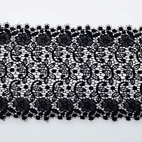Кружево плетеное 14.5 см Упак 9 м Черный К-П-11926/14.5